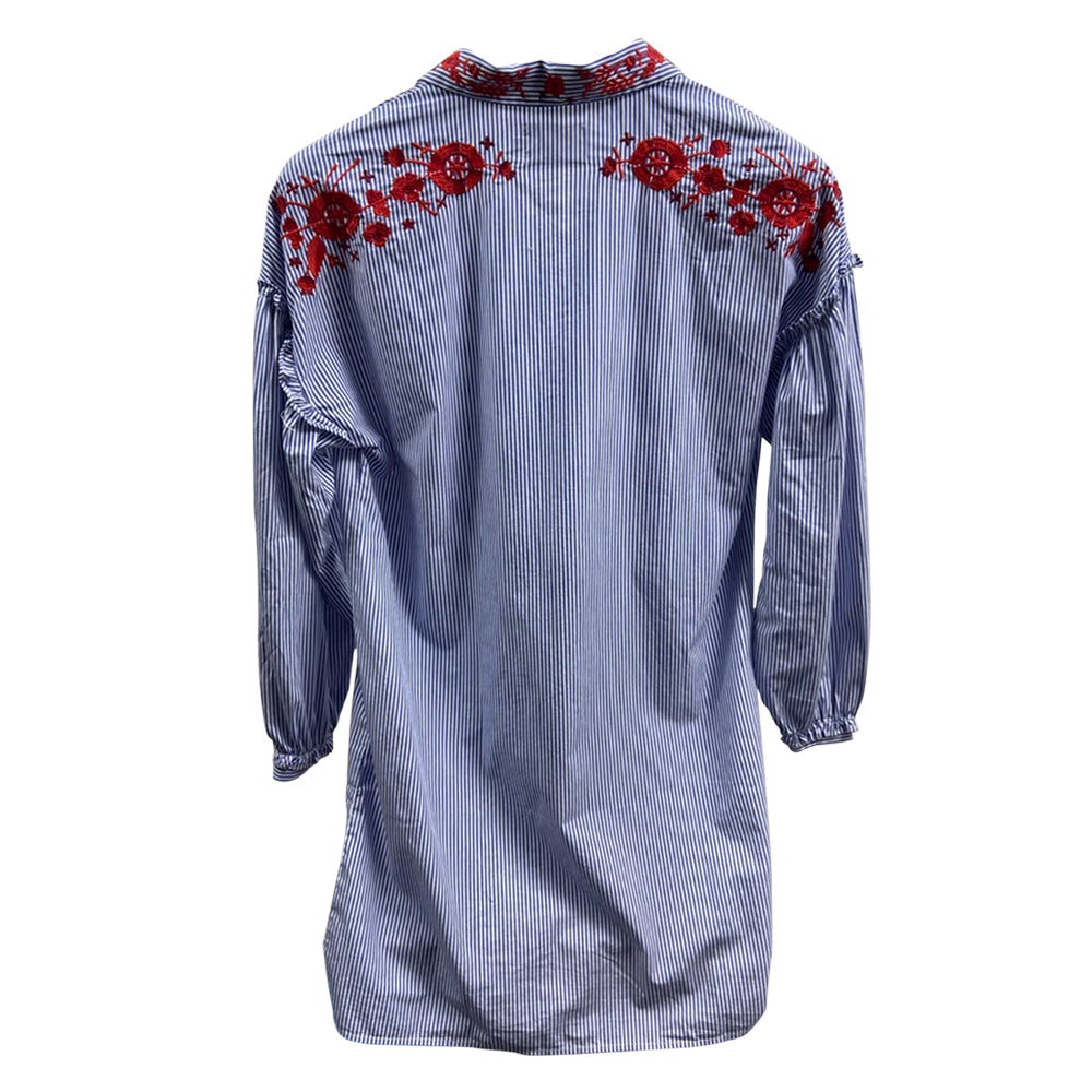 JINME Embroidery Stripes Shirt