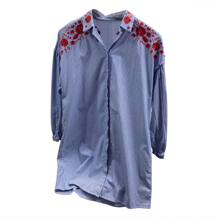JINME Embroidery Stripes Shirt