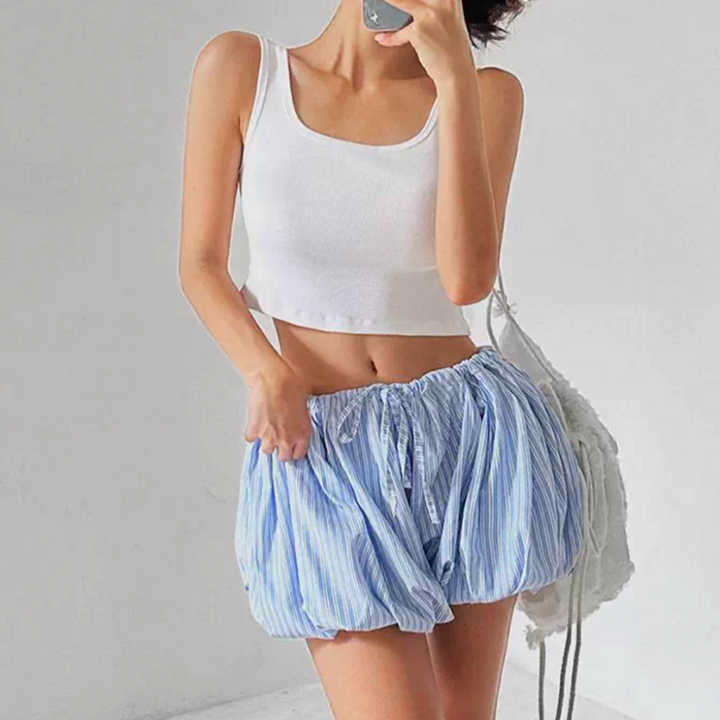 DNHUI Stripe Bubble Shorts