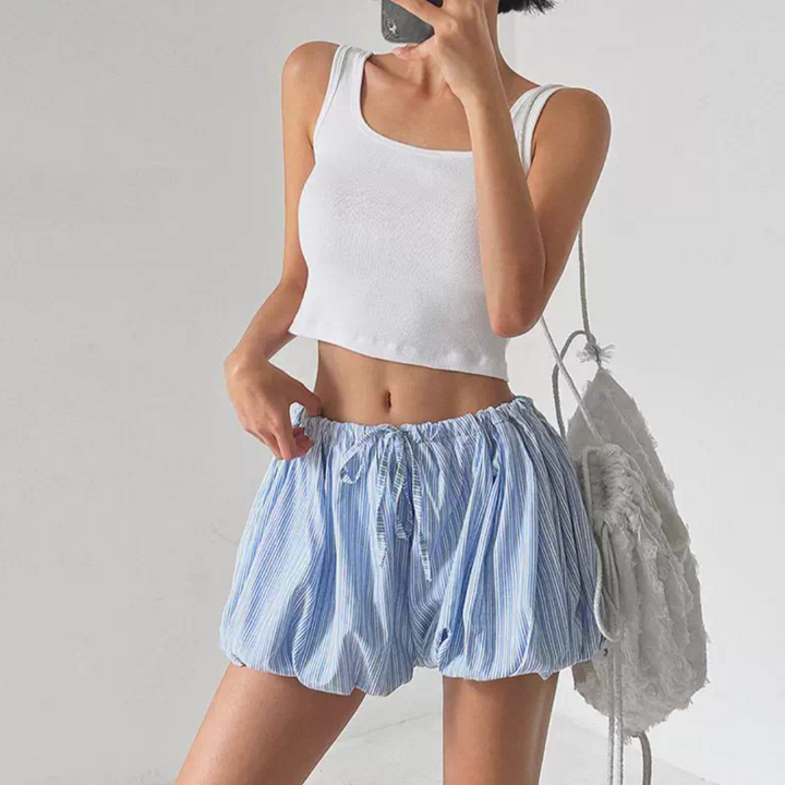 DNHUI Stripe Bubble Shorts