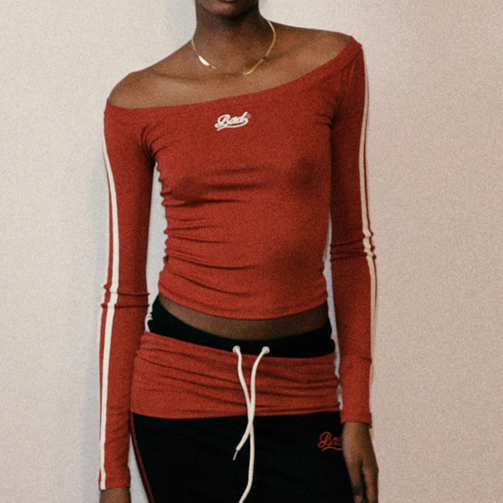 MESID Off-Shoulder Long Sleeves Top