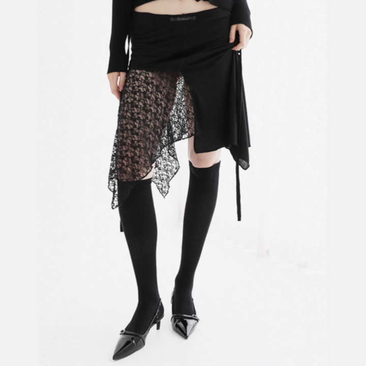 BUDIC Asymmetric Knee Length Skirts