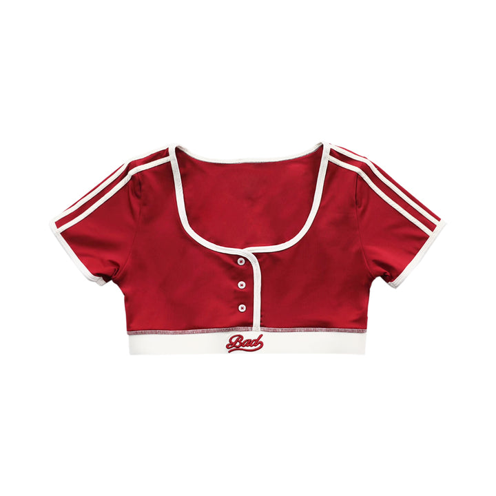 LAMIX Short Sleeves Cropped Top