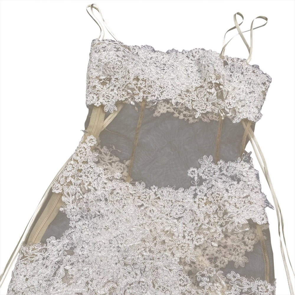 CUYUE Slip Maxi Evening Dress Gown