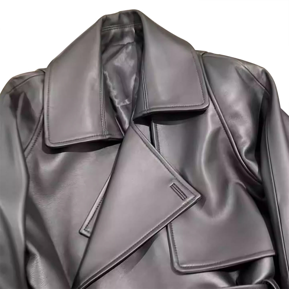 JIHEF Short Leather Jacket