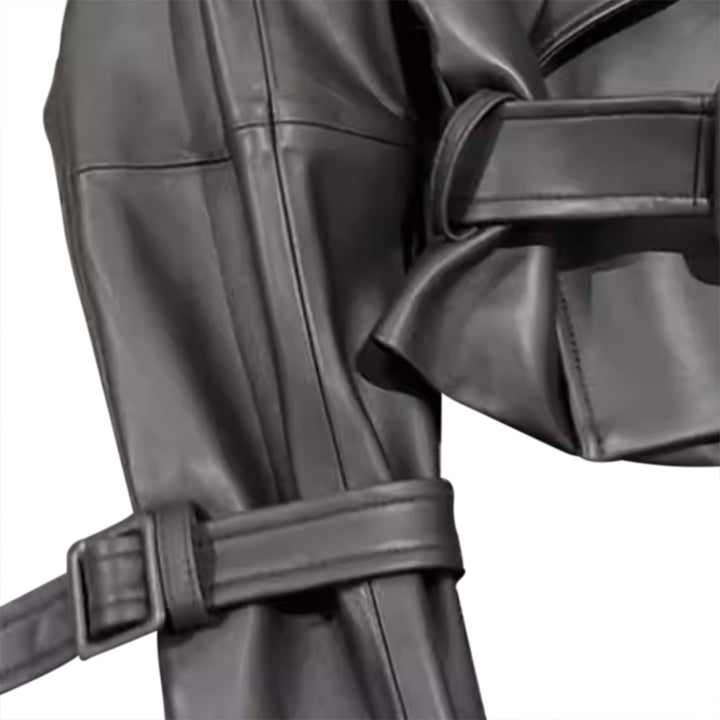 JIHEF Short Leather Jacket