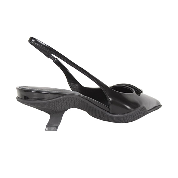 MAGME Pointed Toe Kitten Heel Sandals