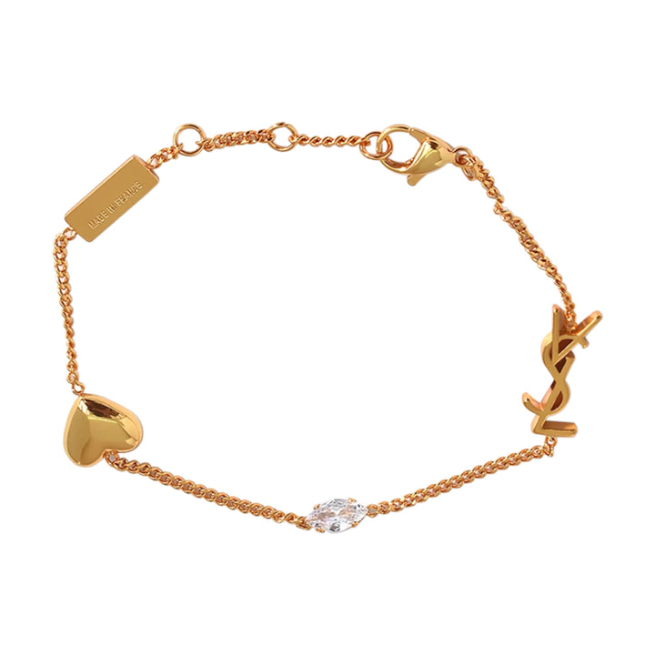 QIHEI Rhinestone Letter Bracelet