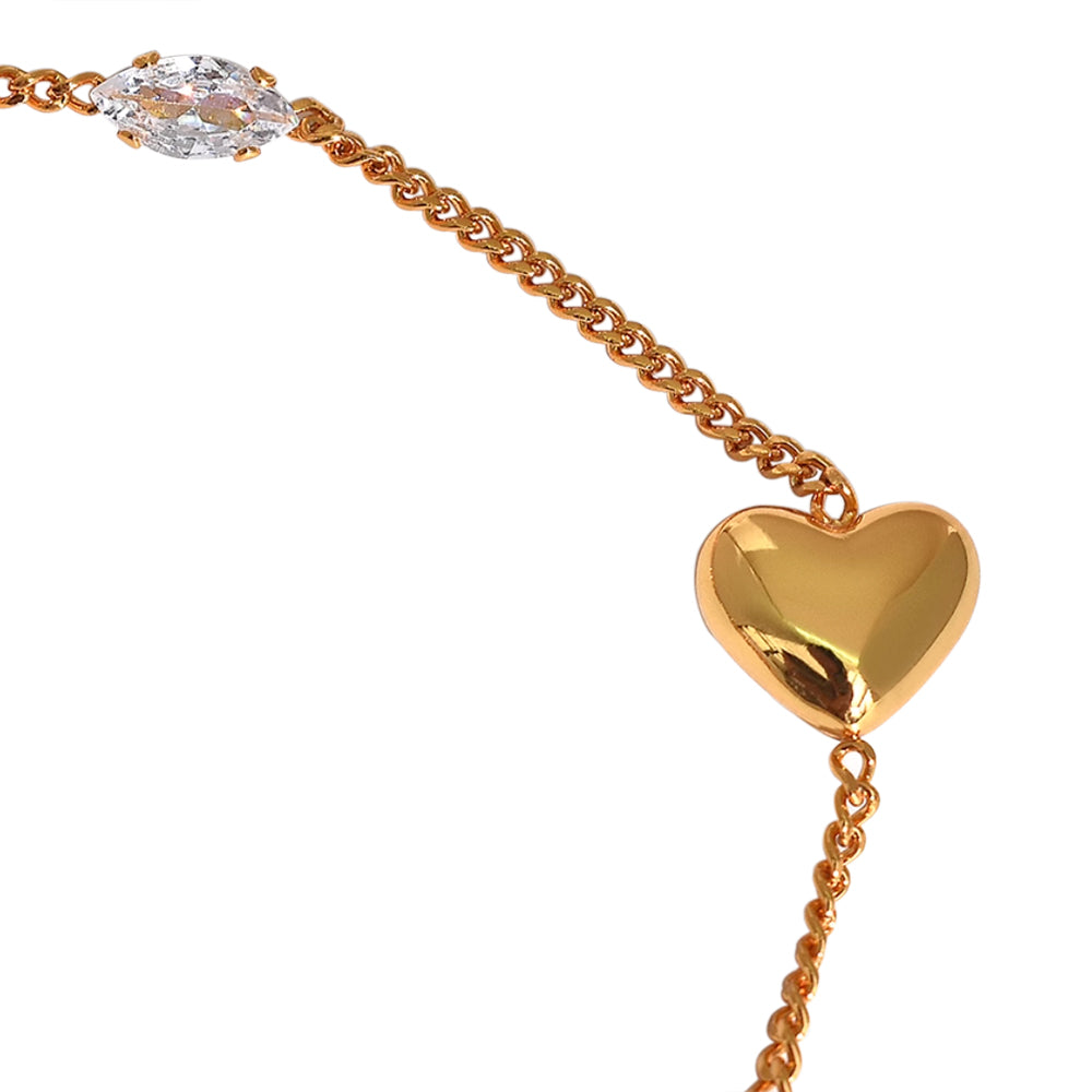 QIHEI Rhinestone Letter Bracelet