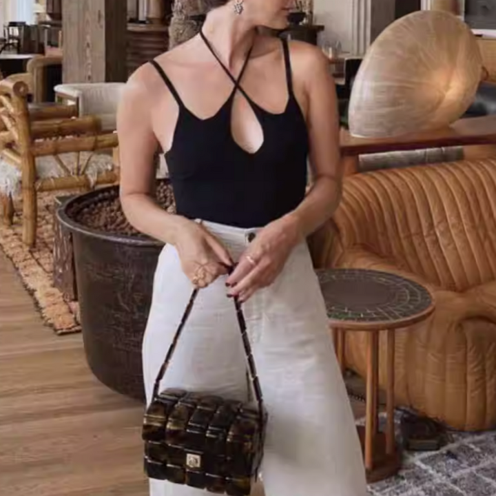 JICHL Crisscross Front Tank Top