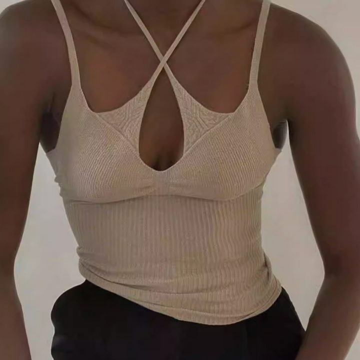 JICHL Crisscross Front Tank Top