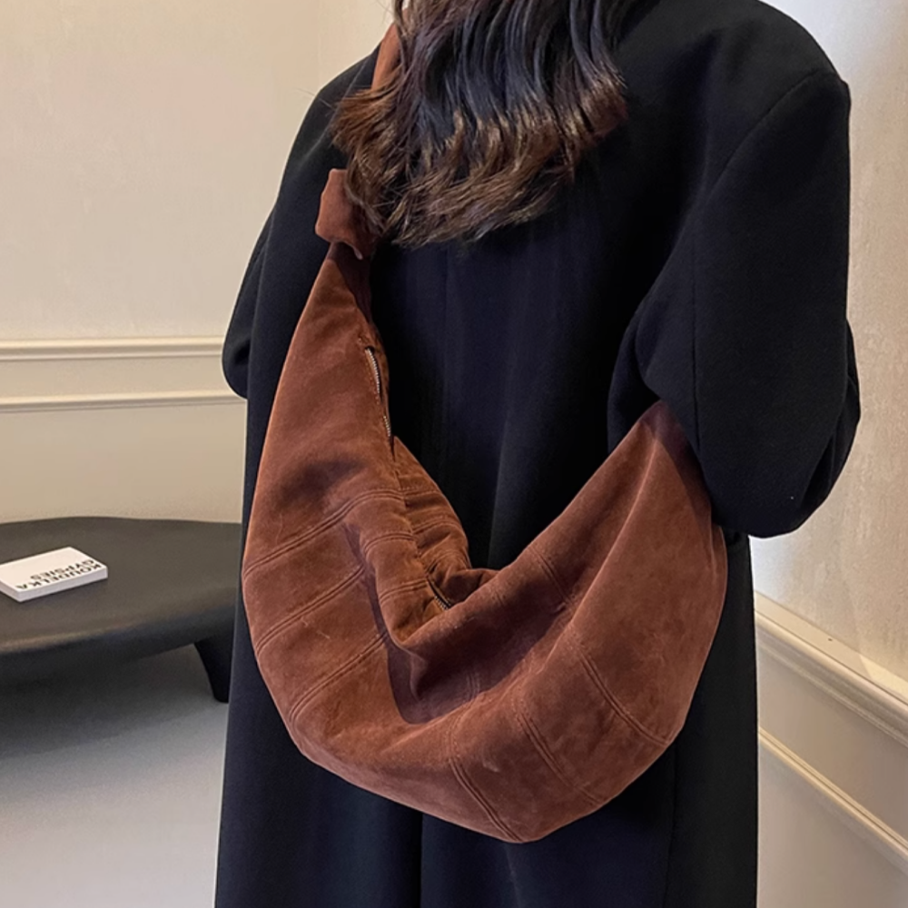 NUJIO Suede Cross Body Bag - Large