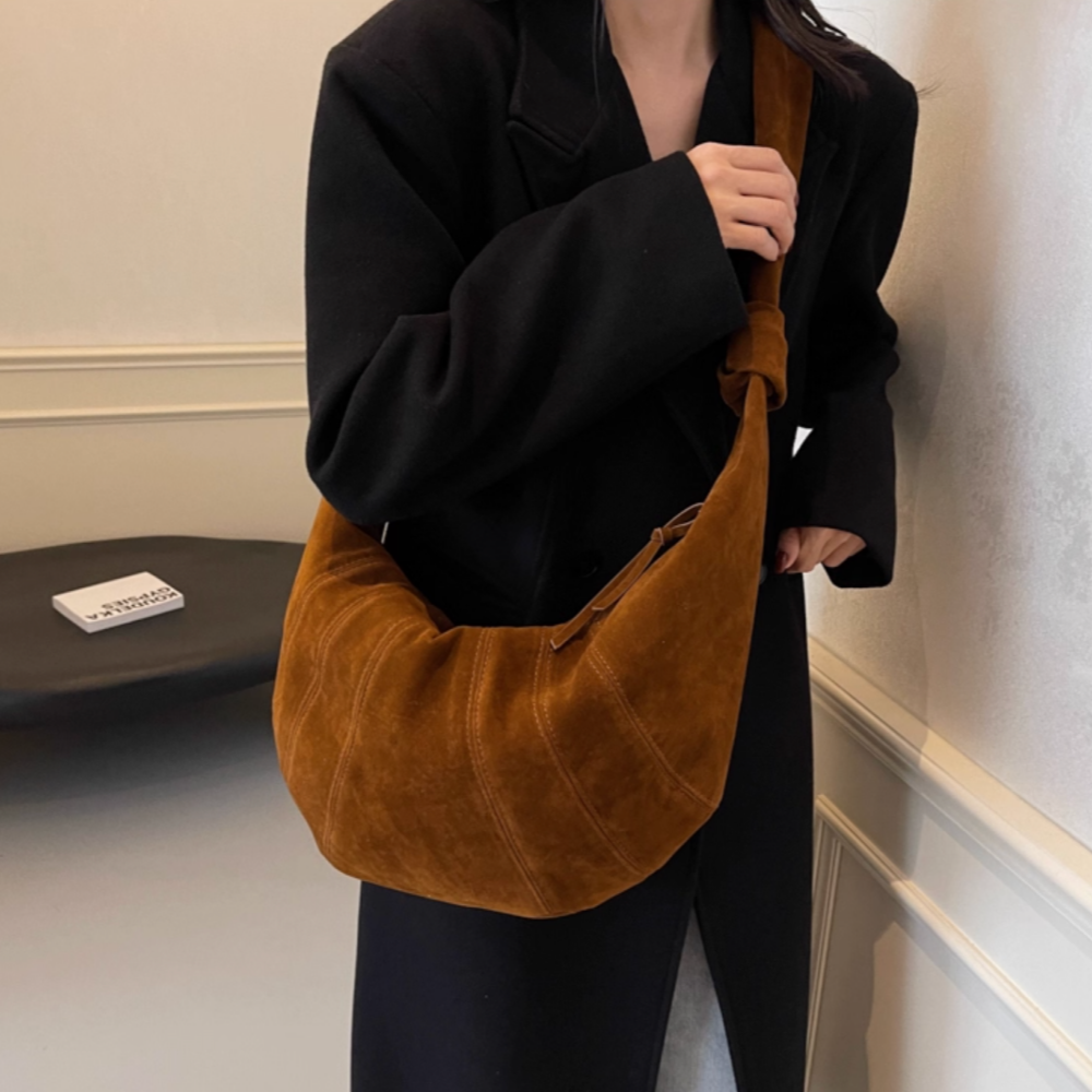 NUJIO Suede Cross Body Bag - Large