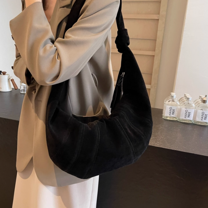 NUJIO Suede Cross Body Bag - Large