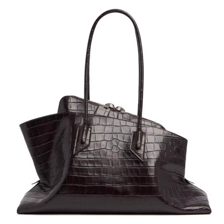 DARLN Crocodile Leather Tote Bag - Large