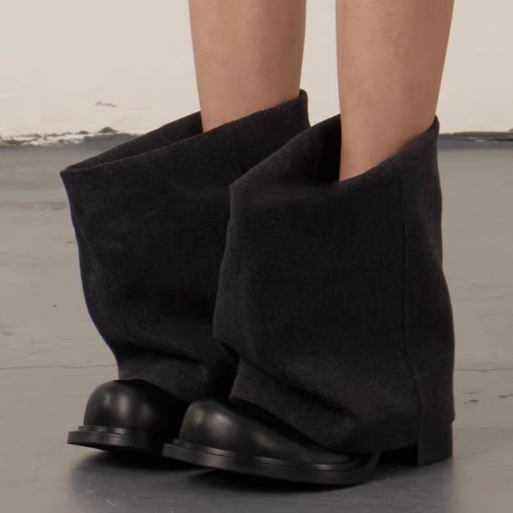 YUNTO Leather Ankle Boots