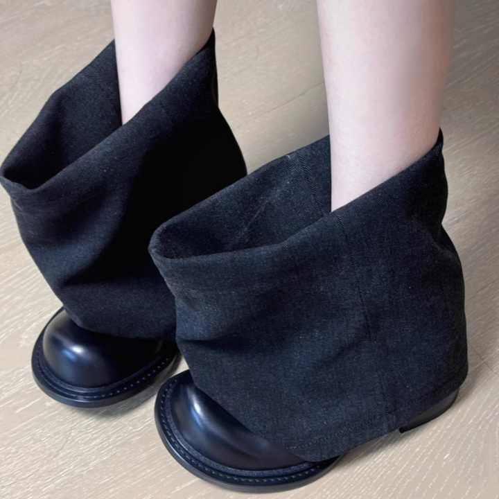 YUNTO Leather Ankle Boots