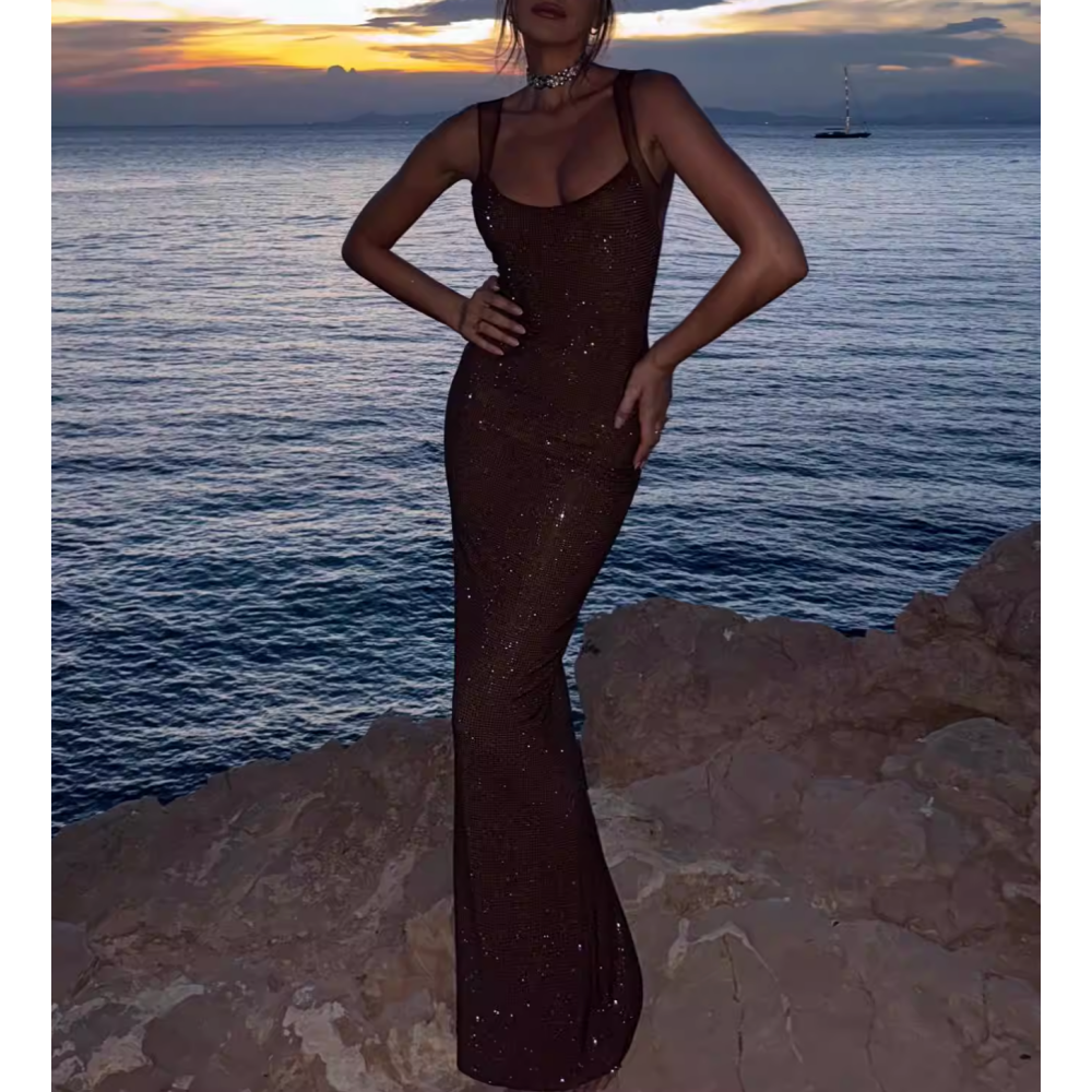 TNZUA Slip Evening Dress Gown