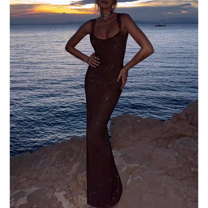 TNZUA Slip Evening Dress Gown