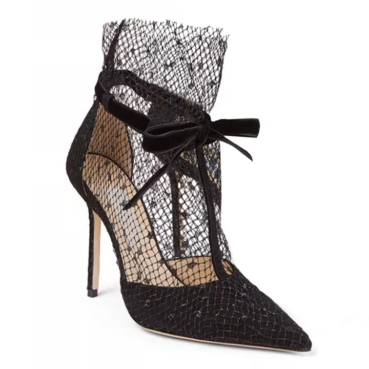 TOQUI Lace-up High Heel Pumps - 10cm