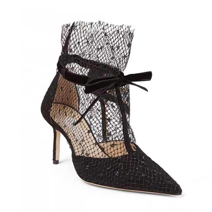 TOQUI Lace-up High Heel Pumps - 8cm