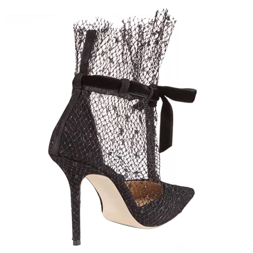 TOQUI Lace-up High Heel Pumps - 10cm