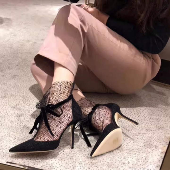 TOQUI Lace-up High Heel Pumps - 8cm