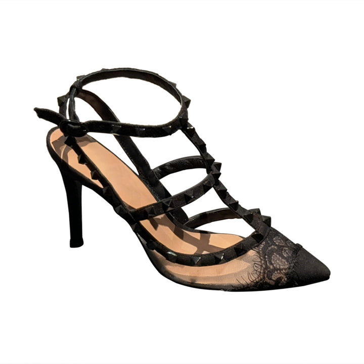 BOTOU Studded Stiletto Heel Sandals - 8.5cm