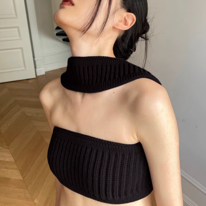 ZENZI Knitted Tube Cropped Tank Top