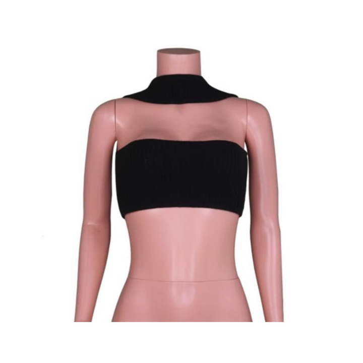 ZENZI Knitted Tube Cropped Tank Top