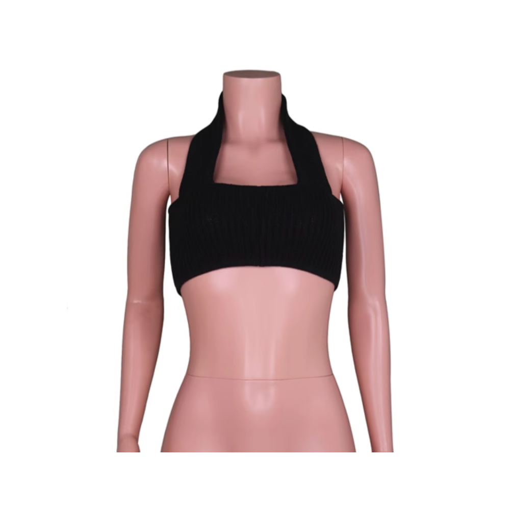 ZENZI Knitted Tube Cropped Tank Top