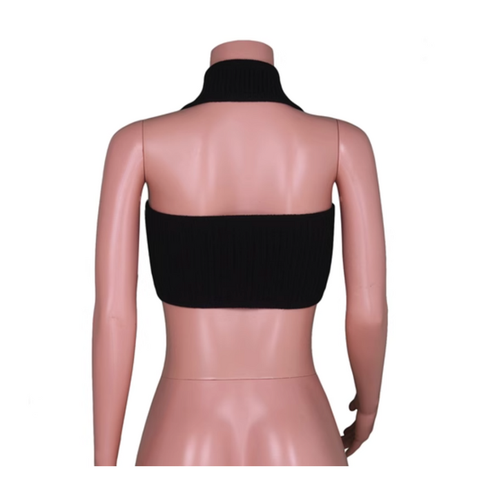 ZENZI Knitted Tube Cropped Tank Top