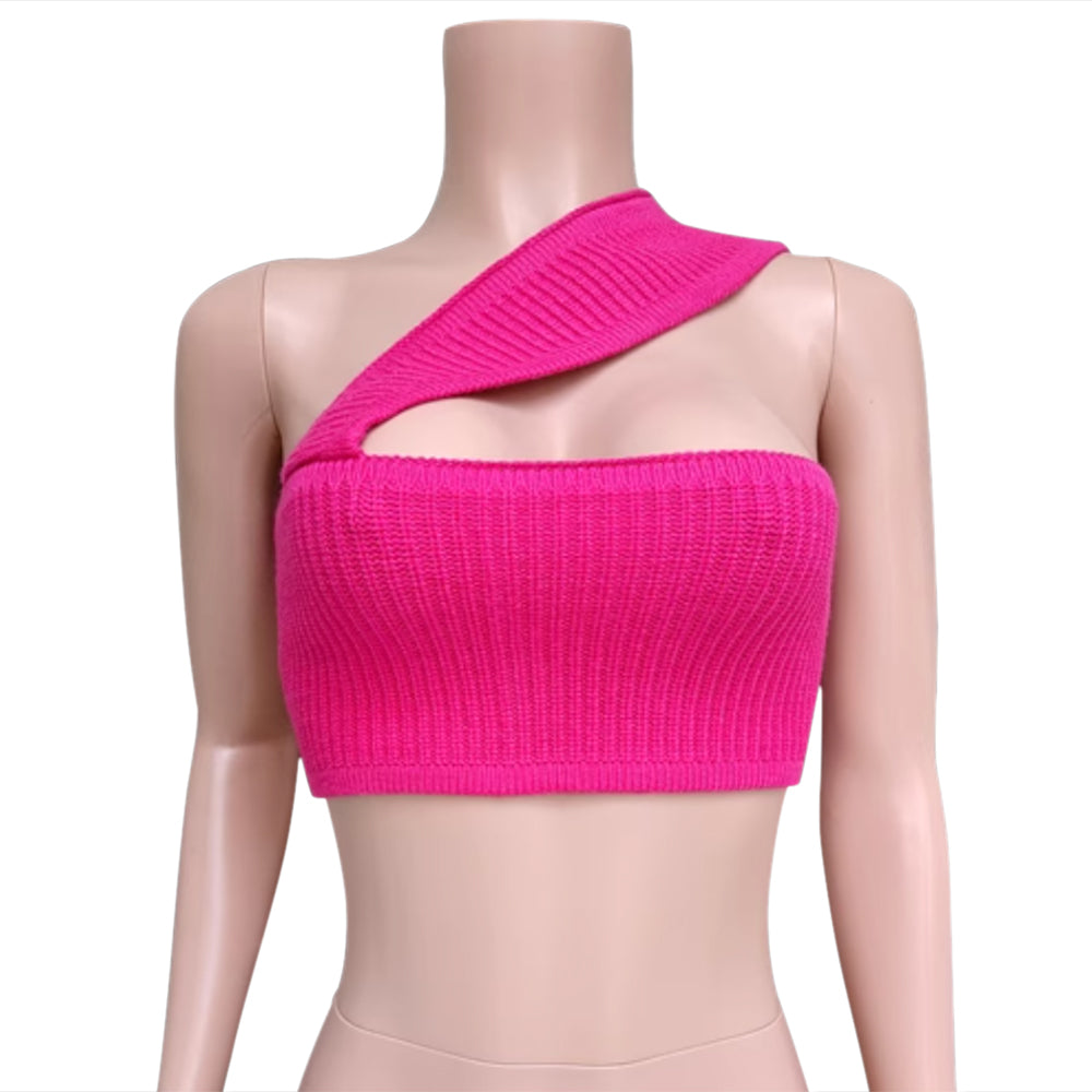 ZENZI Knitted Tube Cropped Tank Top