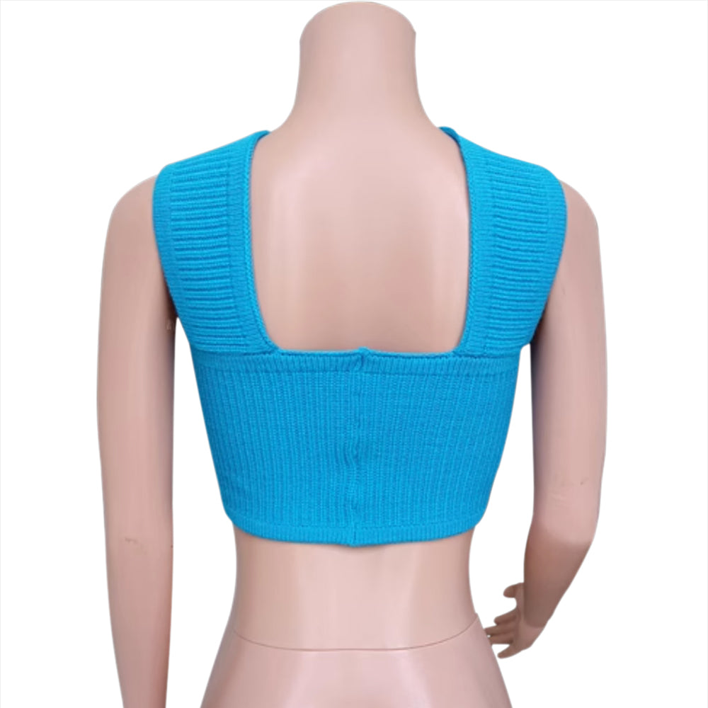 ZENZI Knitted Tube Cropped Tank Top