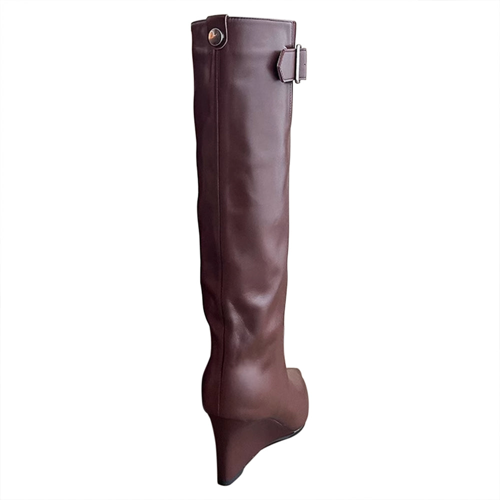 LIKIT Leather Knee High Boots