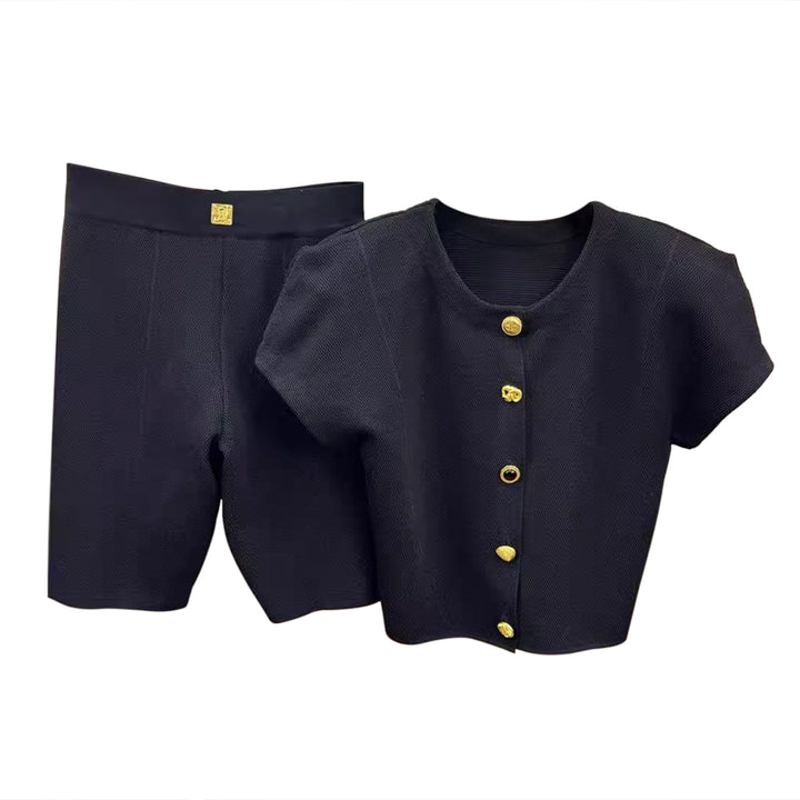 YULID Single-breasted Knit Set