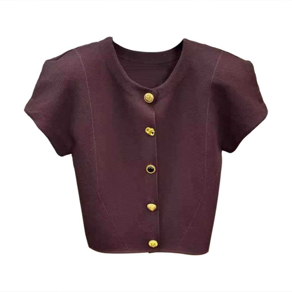 YULID Single-breasted Knit Set