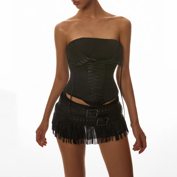 QIAUS Strappy Tube Top