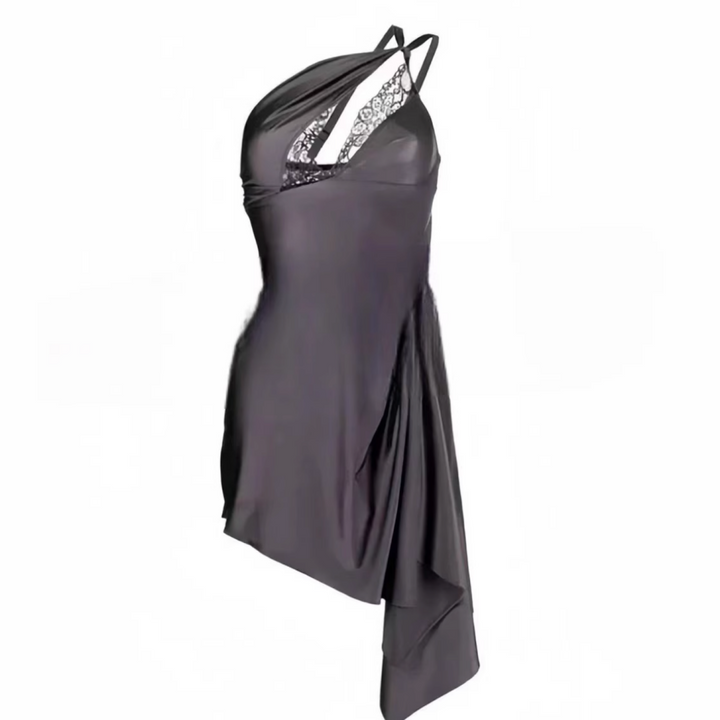 SICHO One-Shoulder Mini Evening Dress Gown