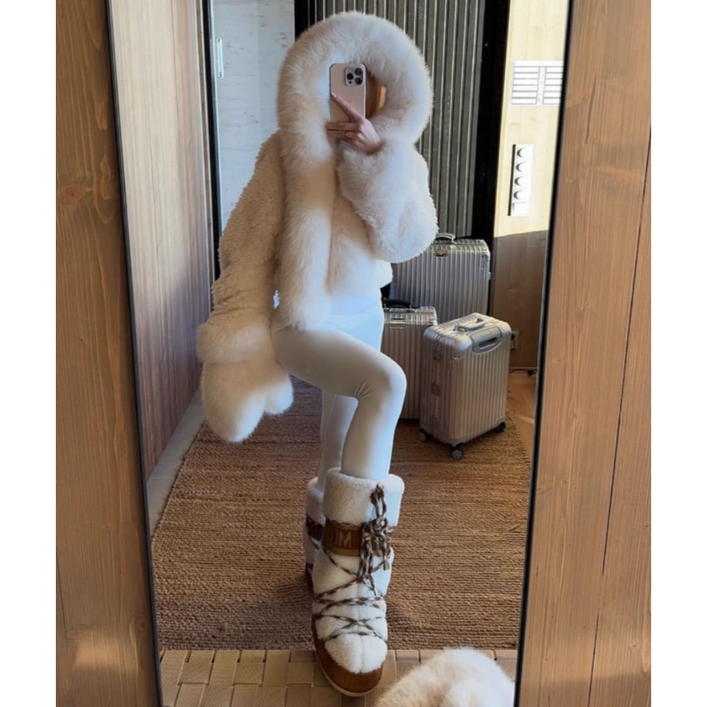 PICOU Faux Fur Gloves