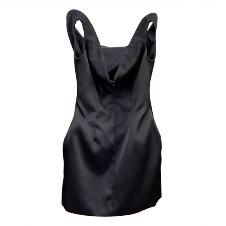 YIJIN Off-Shoulder Mini Evening Dress Gown