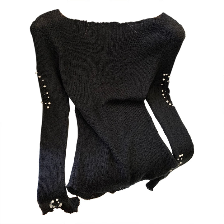 XIAZU Pearl Long-Sleeve Sweater