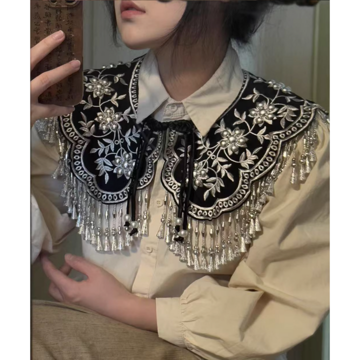 QIOAU Ethnic Style Tassel Shawl