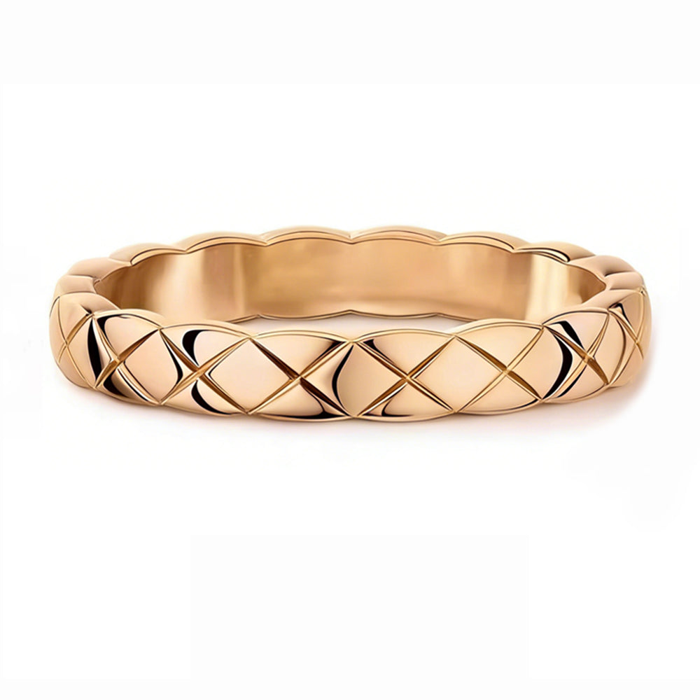GINEI Narrow Quilted Ring