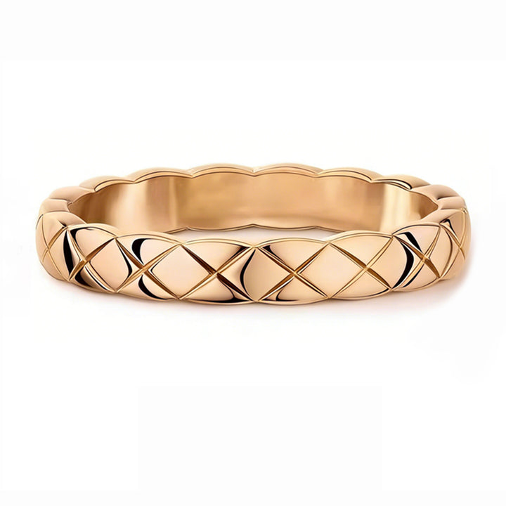 GINEI Narrow Quilted Ring