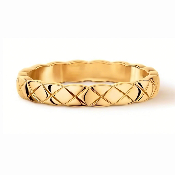 GINEI Narrow Quilted Ring