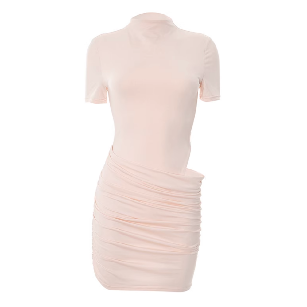 MEIHS Mockneck Cutout-Waist Mini Dress