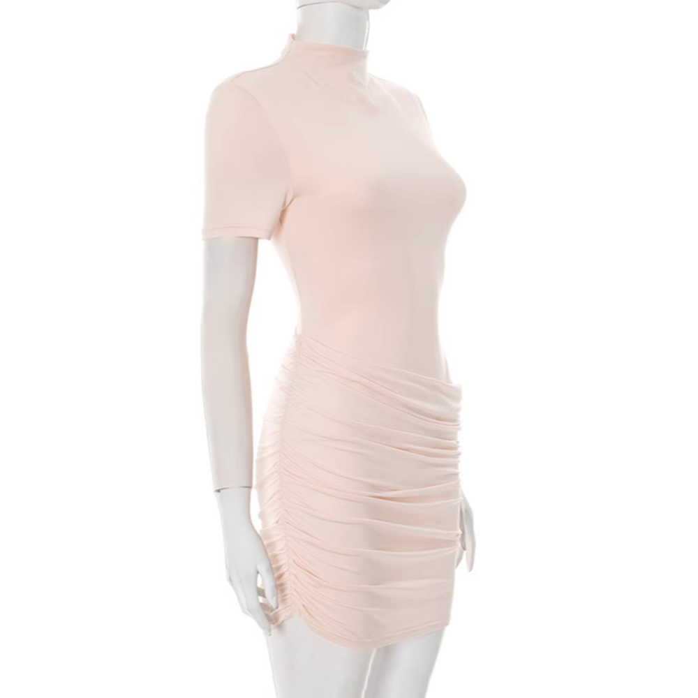 MEIHS Mockneck Cutout-Waist Mini Dress