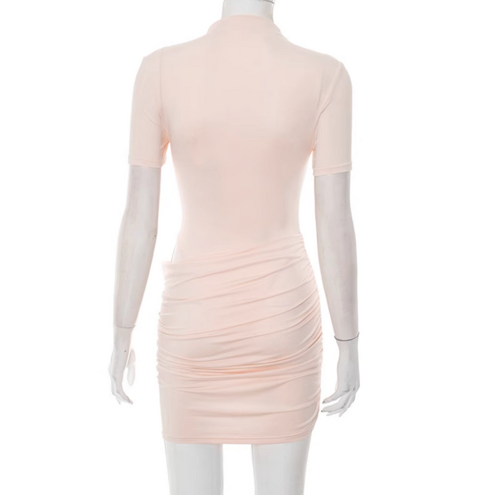 MEIHS Mockneck Cutout-Waist Mini Dress