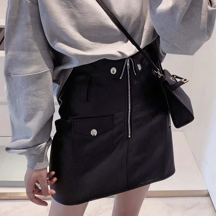 DAONE Leather Mini Skirt